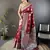 maroon soft silk blend floral motifs banarasi saree