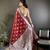 maroon soft silk blend floral motifs banarasi saree