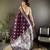 wine soft silk blend floral motifs banarasi saree