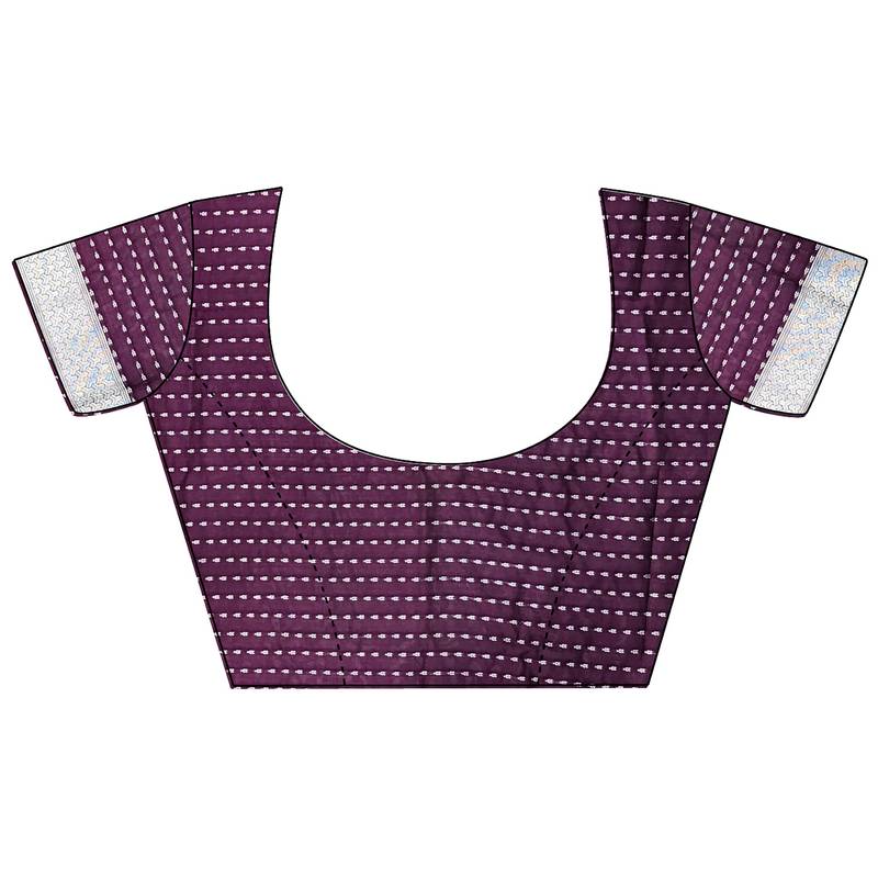 wine soft silk blend floral motifs banarasi saree