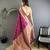 magenta lichi silk blend zari weaving motif banarasi saree