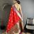 red soft silk blend intricate zari weaving banarasi saree