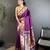 magenta soft lichi silk blend peacock & floral motifs jacquard kanchipuram saree