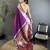 magenta soft lichi silk blend peacock & floral motifs jacquard kanchipuram saree
