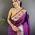 magenta soft lichi silk blend peacock & floral motifs jacquard kanchipuram saree