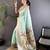 sea green soft lichi silk blend peacock & floral motifs jacquard kanchipuram saree