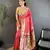 rose pink soft lichi silk blend peacock & floral motifs jacquard kanchipuram saree