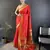 red lichi silk blend peacock & floral motis zari weaving paithani saree