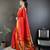 red lichi silk blend peacock & floral motis zari weaving paithani saree