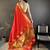 red lichi silk blend peacock & floral motis zari weaving paithani saree