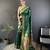 green lichi silk blend peacock & floral motis zari weaving paithani saree