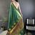 green lichi silk blend peacock & floral motis zari weaving paithani saree