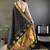 black lichi silk blend peacock & floral motis zari weaving paithani saree