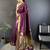 wine lichi silk blend peacock & floral motis zari weaving paithani saree