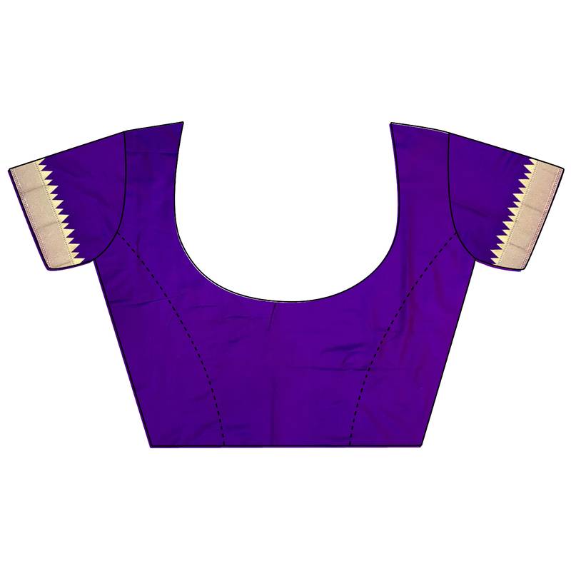 pink soft silk blend checked & circular motifs zari weaving banarasi saree