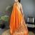 orange soft lichi silk blend butti meenakari work paithani saree
