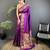 purple soft lichi silk blend butti meenakari work paithani saree