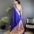 royal blue soft lichi silk blend butti meenakari work paithani saree