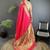 magenta pink soft lichi silk blend butti meenakari work paithani saree