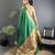 green soft lichi silk blend butti meenakari work paithani saree