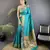 teal soft lichi silk blend butti meenakari work paithani saree