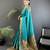 teal soft lichi silk blend butti meenakari work paithani saree