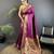wine soft lichi silk blend butti meenakari work paithani saree