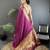 wine soft lichi silk blend butti meenakari work paithani saree