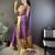 elora purple organza silk blend polka dot zari weaving banarasi saree