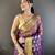 elora purple organza silk blend polka dot zari weaving banarasi saree