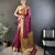 elora magenta organza silk blend polka dot zari weaving banarasi saree