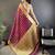 elora magenta organza silk blend polka dot zari weaving banarasi saree