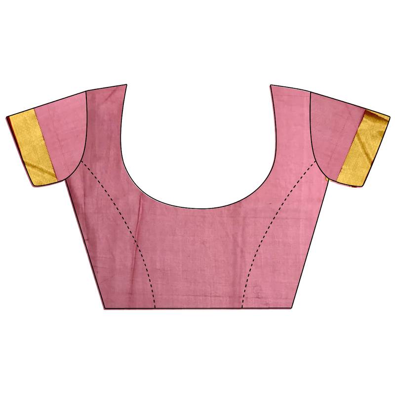 elora magenta organza silk blend polka dot zari weaving banarasi saree