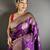 elora purple soft silk blend zari woven butti banarasi saree