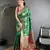elora bottle green soft silk blend zari woven butti banarasi saree