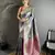 elora grey soft silk blend zari woven butti banarasi saree