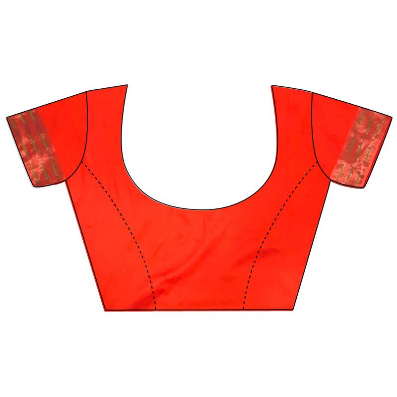 red soft lichi silk blend jacquard butti zari weaving paithani saree