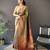 olive green soft lichi silk blend jacquard butti zari weaving paithani saree