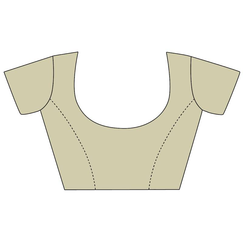 beige soft lichi silk blend jacquard butti zari weaving paithani saree