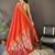 orange soft lichi silk blend jacquard butti zari weaving paithani saree