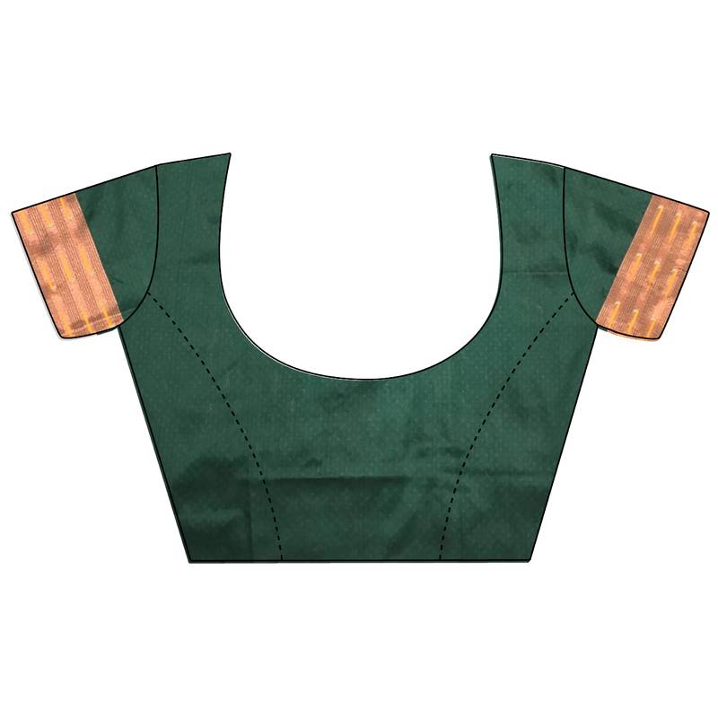 green soft lichi silk blend jacquard butti zari weaving paithani saree