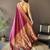 maroon soft lichi silk blend jacquard butti zari weaving paithani saree