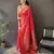 hot pink soft lichi silk blend jacquard butti zari weaving paithani saree