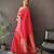 hot pink soft lichi silk blend jacquard butti zari weaving paithani saree