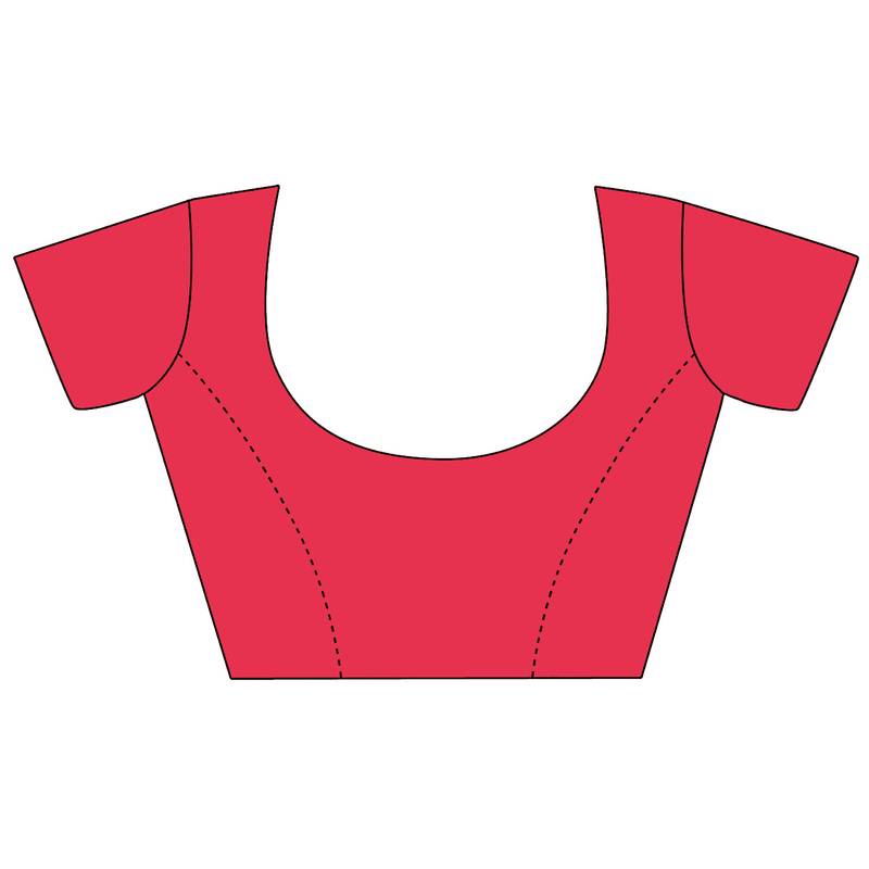 hot pink soft lichi silk blend jacquard butti zari weaving paithani saree