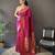 rani pink soft lichi silk blend jacquard butti zari weaving paithani saree