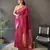 rani pink soft lichi silk blend jacquard butti zari weaving paithani saree