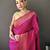 rani pink soft lichi silk blend jacquard butti zari weaving paithani saree
