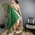 green soft silk blend peacock & floral zari motifs kanchipuram saree