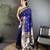 royal blue soft silk blend peacock & floral zari motifs kanchipuram saree